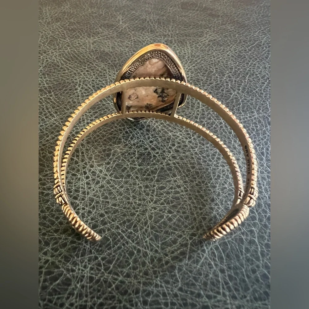 Studio Barse Bracelet Cuff Golden Bronze and African Opal - Picture 3 of 8